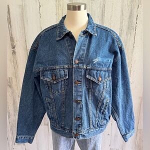 Vintage trucker denim jeans Jacket‎ oversized layering medium Swift Trucker